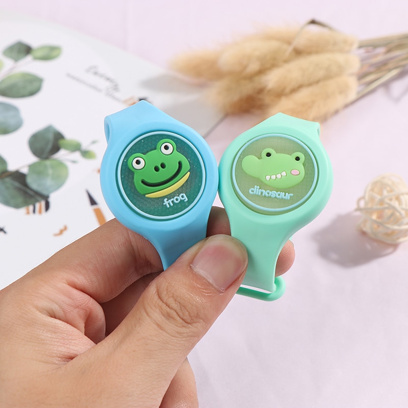 1PCS Children's Cartoon Mosquito Repellent Bracelet Plant Essential Oil Mosquito Repellent Ring Wristband Watch